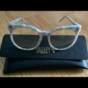 Leeches frames by Valley Eyewear (pink&blue tort)